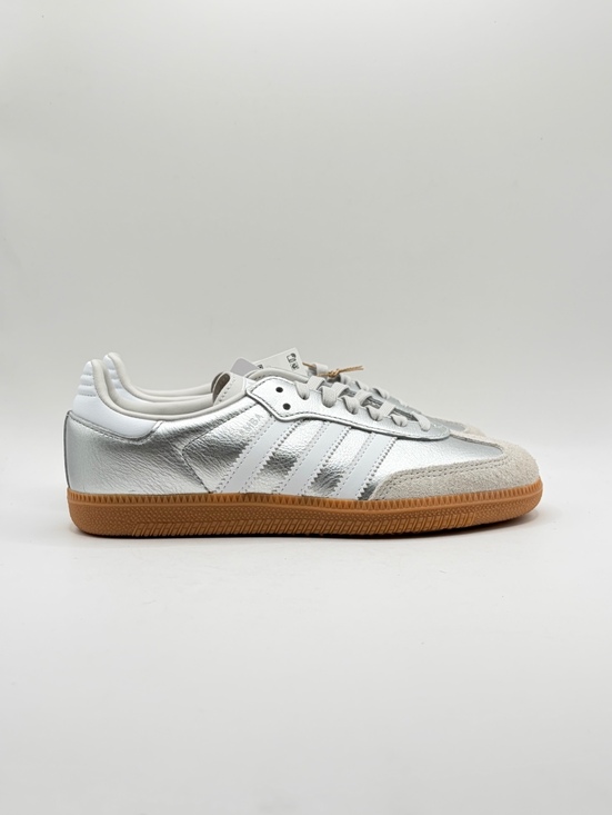 adidas Shoes - Adidas Samba OG J Silver Metallic White Gum KK2327 Size 4Y/5 Women’s New